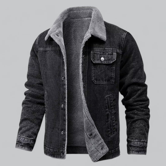 Men's Denim Jacket Fleece-Lined