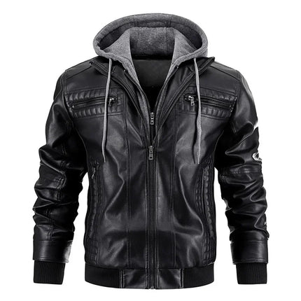 Men's Jacket Detachable Hooded Design