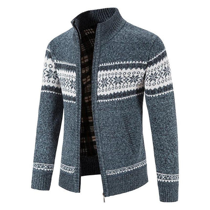 Nordek Knit Fleece Cardigan | Winter Business Casual Wool-Blend Sweater Coat for Men - northernnomad