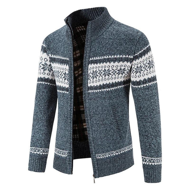 Nordek Knit Fleece Cardigan | Winter Business Casual Wool-Blend Sweater Coat for Men - northernnomad