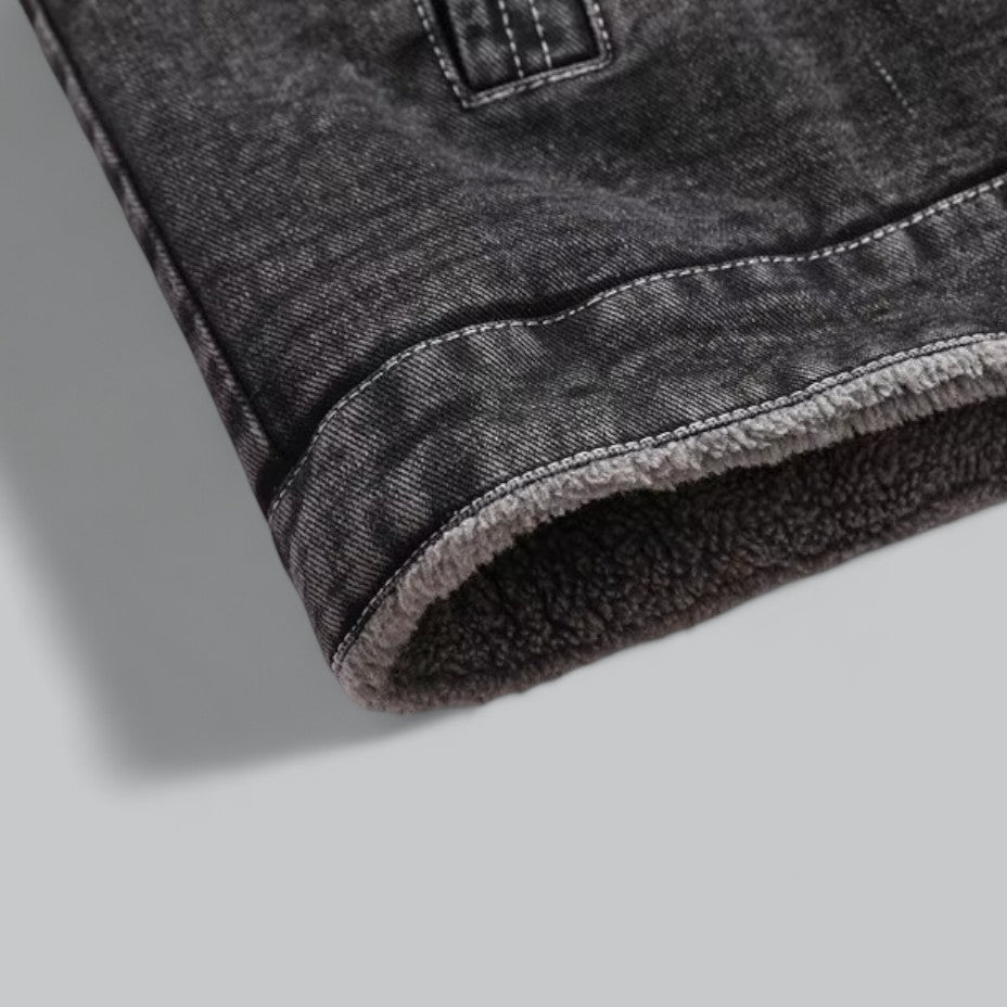 Men's Denim Jacket Fleece-Lined