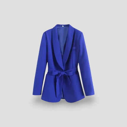 Women's Shawl Collar Belted Blazer Jacket