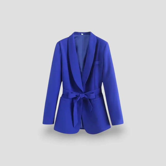 Women's Shawl Collar Belted Blazer Jacket