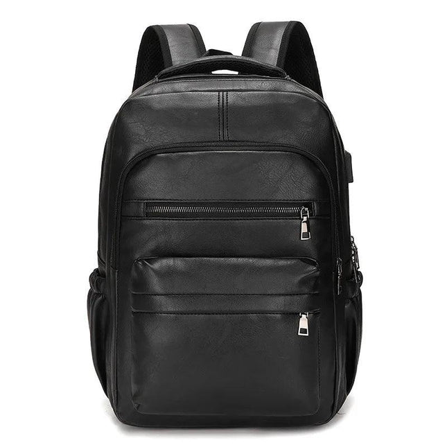 Men's Premium Leather Backpack | Stylish 15" Laptop Bag with USB Charging Port for Business and Travel - northernnomad