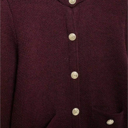 Women's Knit Cardigan with Gold Buttons