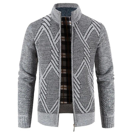 Nordek Knit Fleece Cardigan | Winter Business Casual Wool-Blend Sweater Coat for Men - northernnomad
