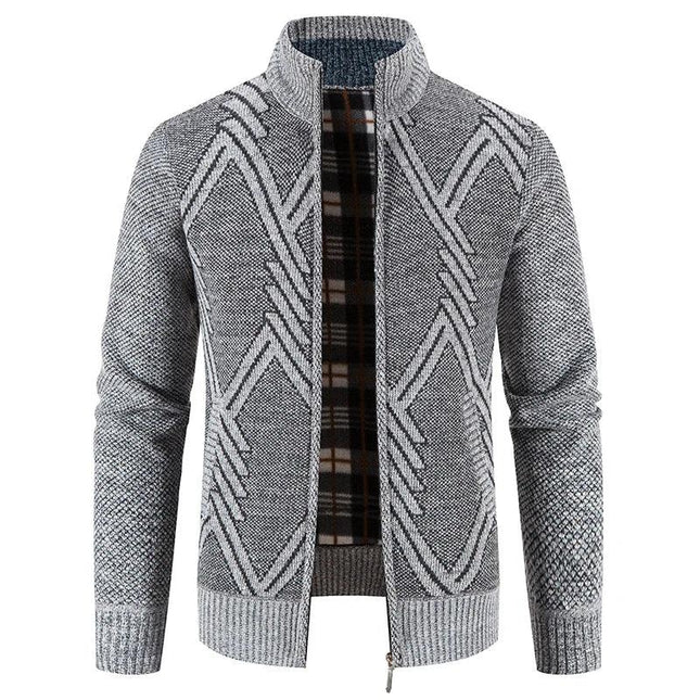 Nordek Knit Fleece Cardigan | Winter Business Casual Wool-Blend Sweater Coat for Men - northernnomad