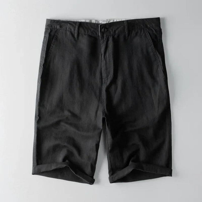 Men’s Casual Shorts Cotton Linen Blend