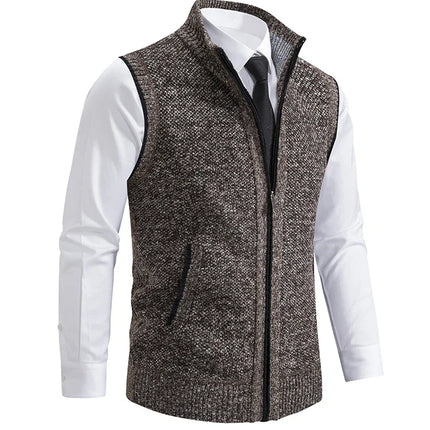 Men's Cardigan Knitted with Side Pockets