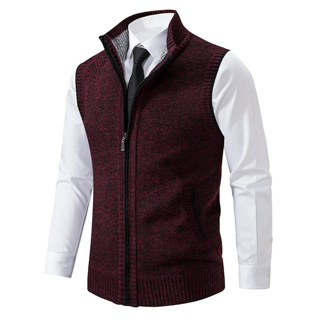 Men's Cardigan Knitted with Side Pockets