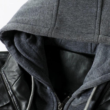 Men's Jacket Detachable Hooded Design