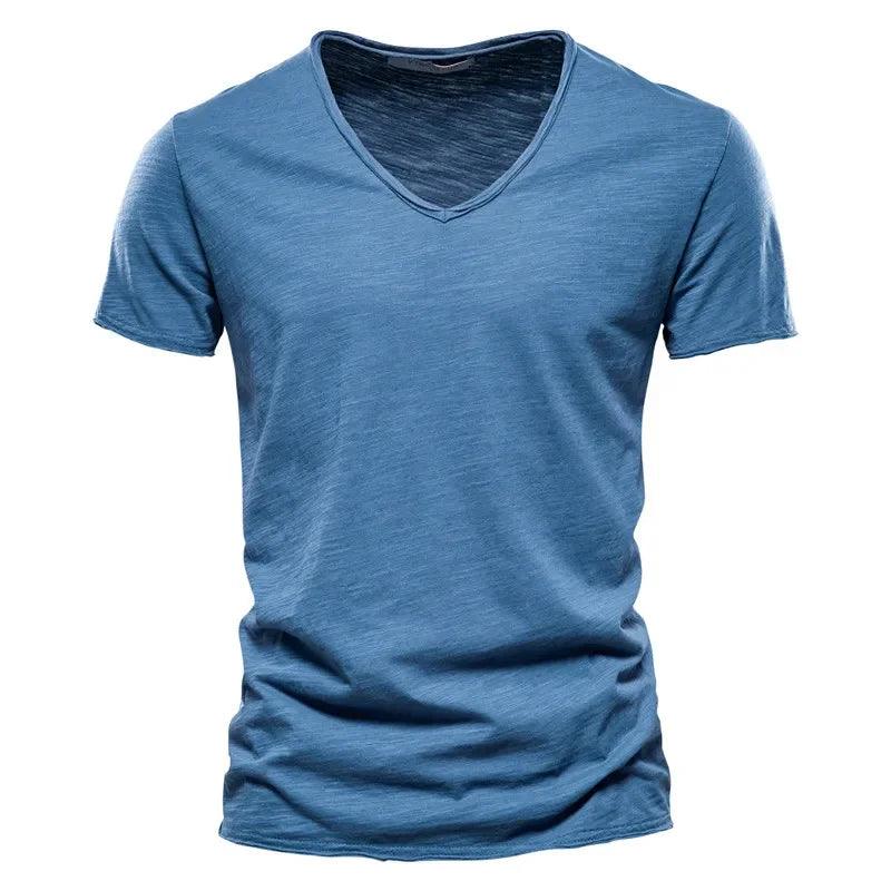 CoreForm V | Men’s Slim Fit V-Neck Cotton Tee - northernnomad