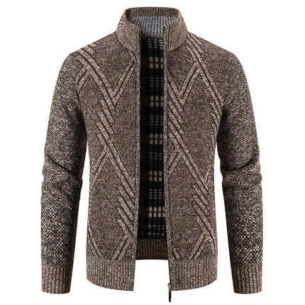 Nordek Knit Fleece Cardigan | Winter Business Casual Wool-Blend Sweater Coat for Men - northernnomad