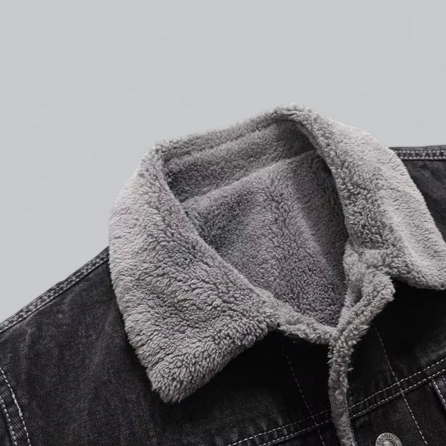 Men's Denim Jacket Fleece-Lined