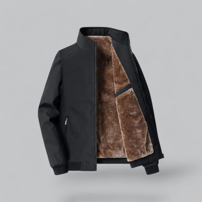 Men's Wool Coat Fleece-Lined