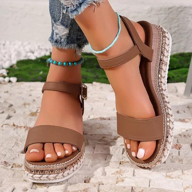 Women's Flat Sandals Buckle Strap