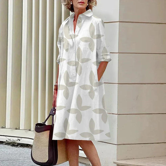 Women's Mid-Length Dress Polyester Elegant