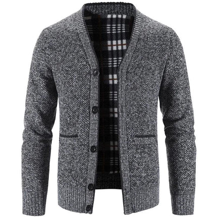 Valmere Knit Fleece Cardigan | Thick Zip-Up Autumn Winter Sweater Coat for Men - northernnomad