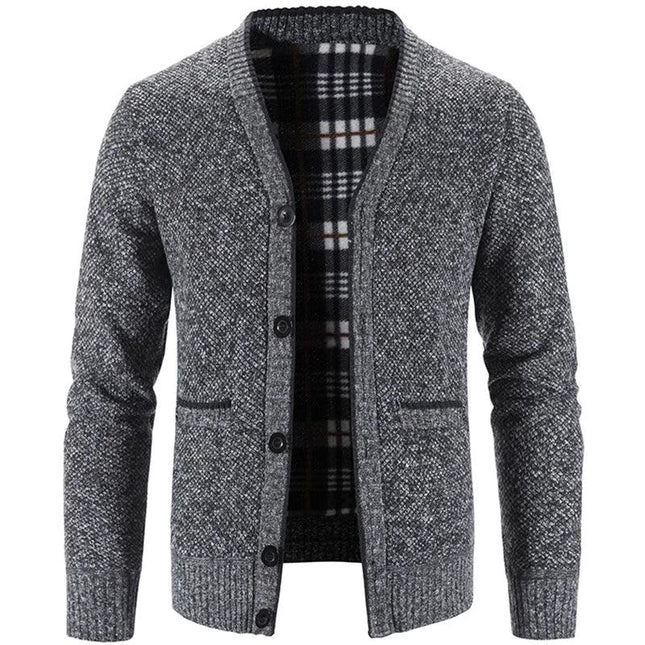 Valmere Knit Fleece Cardigan | Thick Zip-Up Autumn Winter Sweater Coat for Men - northernnomad