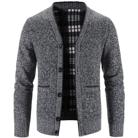 Valmere Knit Fleece Cardigan | Thick Zip-Up Autumn Winter Sweater Coat for Men - northernnomad