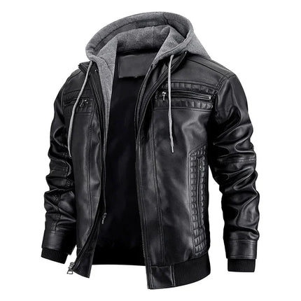 Men's Jacket Detachable Hooded Design