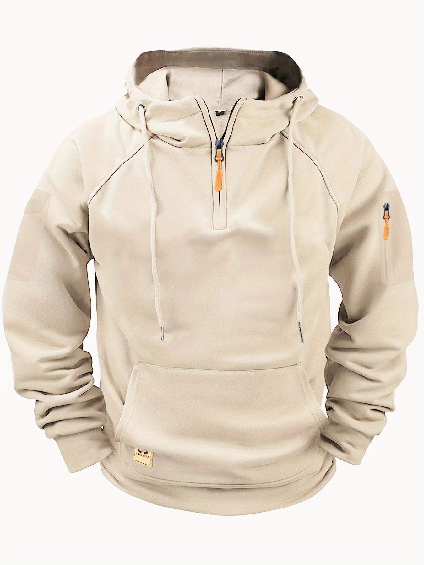 Aerlux Fleece Utility Hoodie | Multi-Pocket Loose Fit Hooded Pullover for Men & Women
