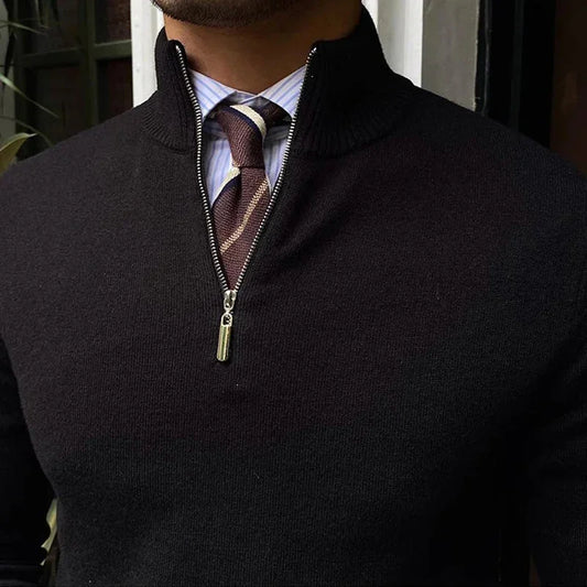 Men's Half-Zip Sweater Wool Blend