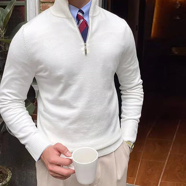 Men's Half-Zip Sweater Knit Cotton