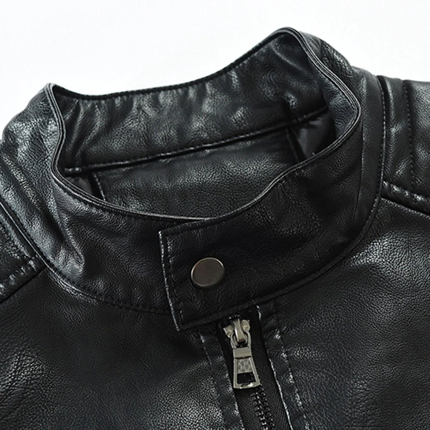 Men's Vintage PU Leather Windbreaker Jacket