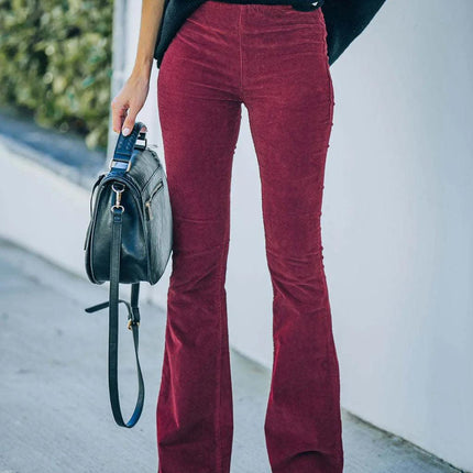 Women's High-Waist Flare Pants Stretch Fit