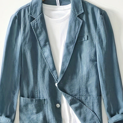 Men's Blazer Two-Button Sleek Style