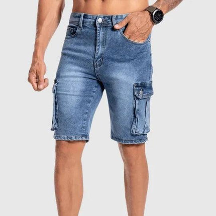Men's Cargo Shorts Durable Denim Casual Fit