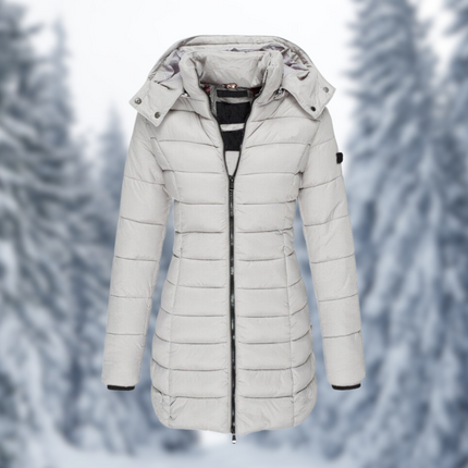 Women's Mid-Length Winter Coat Detachable Hood