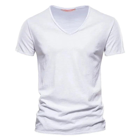 CoreForm V | Men’s Slim Fit V-Neck Cotton Tee - northernnomad