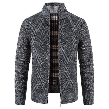 Nordek Knit Fleece Cardigan | Winter Business Casual Wool-Blend Sweater Coat for Men - northernnomad