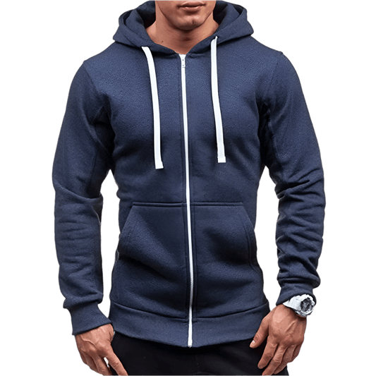 Karnix Zip Hoodie Jacket | Lightweight Solid Color Hooded Sweatshirt for Men - northernnomad
