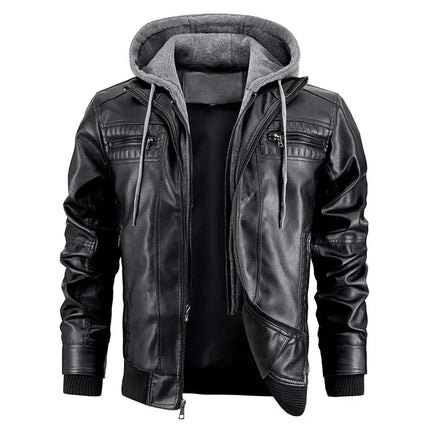 Men's Jacket Detachable Hooded Design
