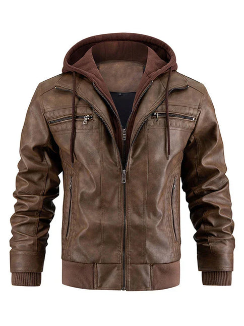 Men's Jacket Detachable Hooded Design