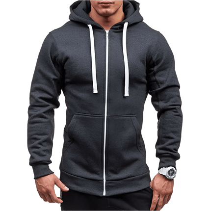 Karnix Zip Hoodie Jacket | Lightweight Solid Color Hooded Sweatshirt for Men - northernnomad
