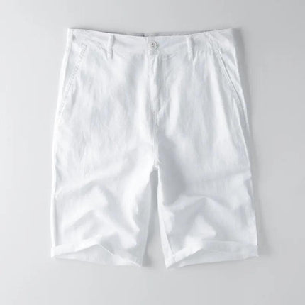 Men’s Casual Shorts Cotton Linen Blend