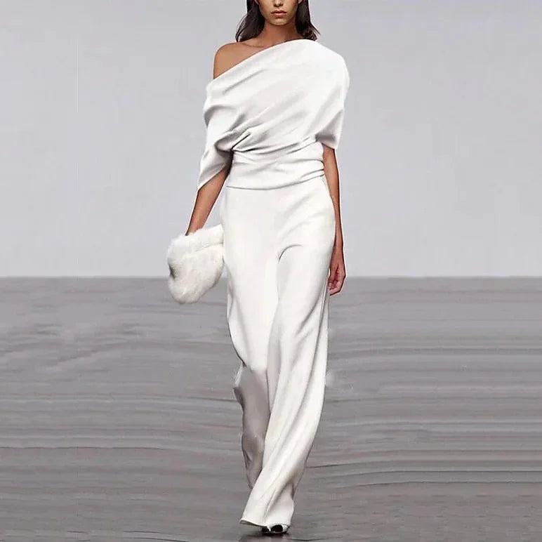 Women's Elegant Spring Jumpsuit Single-Breasted Neckline