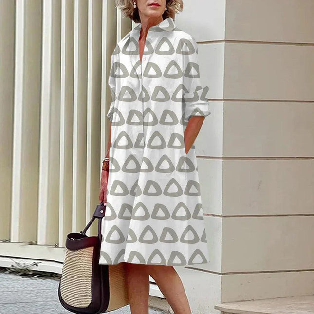 Women's Mid-Length Dress Polyester Elegant