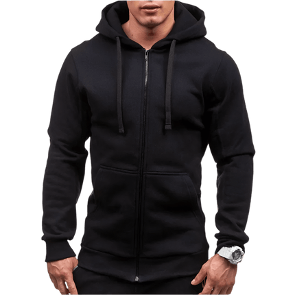 Karnix Zip Hoodie Jacket | Lightweight Solid Color Hooded Sweatshirt for Men - northernnomad
