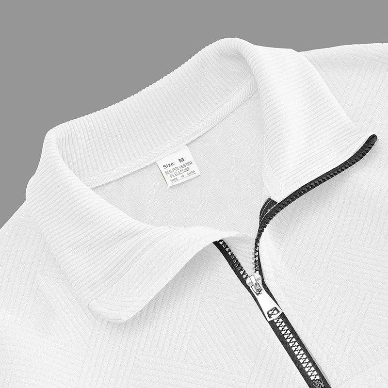 Nordex | Men's Jacquard Zip Pullover Sweater with Stand-Up Collar