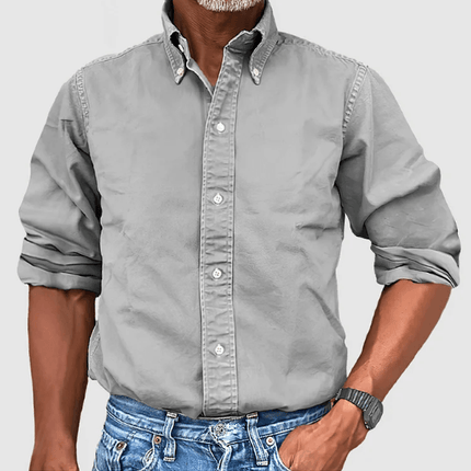 Men's Long-Sleeved Shirt Cotton