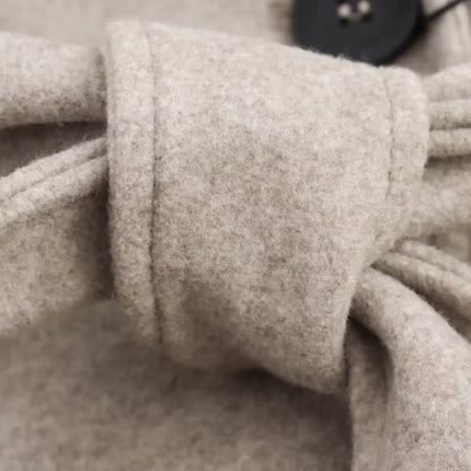 Women's Wool Trench Coat with Fur Trim