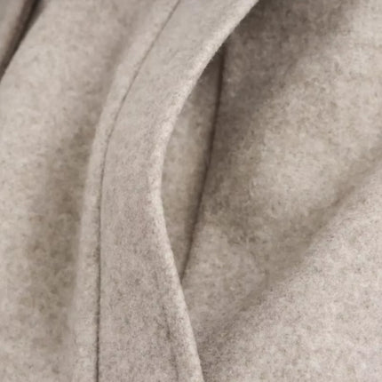 Women's Wool Trench Coat with Fur Trim