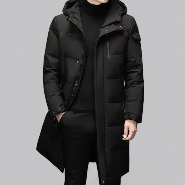Men's Hooded Longline Puffer Jacket
