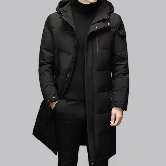 Men's Hooded Longline Puffer Jacket