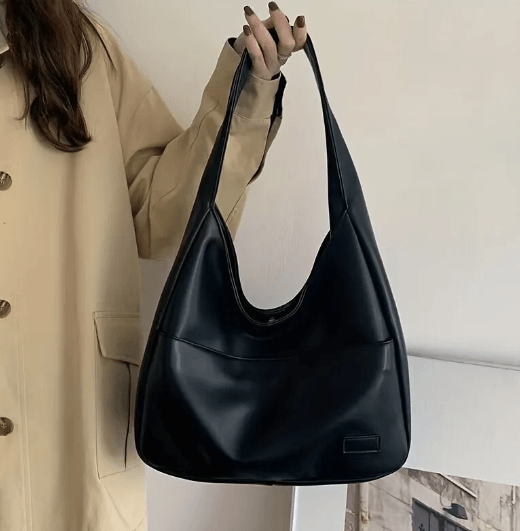 Women's Leather Handbag Brown and Black with Adjustable Shoulder Strap - northernnomad